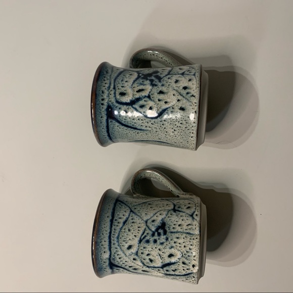Set of two Blue & Brown Ceramic Mugs - Picture 4 of 8